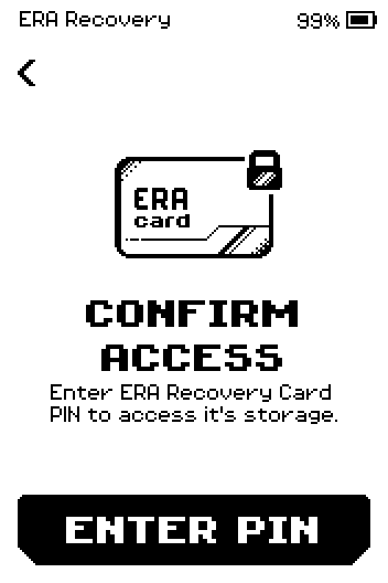 CONFIRM ACCESS screen with an ENTER PIN button.