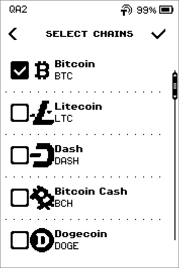 Select chains over three pages: Bitcoin ticked on page 1, Ethereum ticked on page 2, and the last page with Zora and a CONTINUE button.