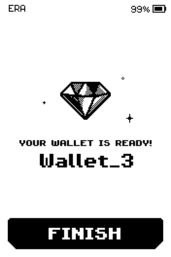 Your wallet is ready screen for Wallet_3.